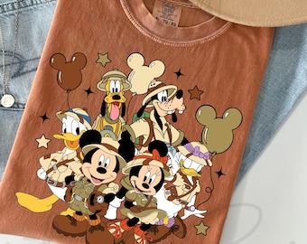 Camiseta Safari de Mickey y sus amigos Comfort Colors®, Camiseta Safari de Disney, Camiseta Safari del Reino Animal, Camiseta Safari de Mickey, Camisetas WDW