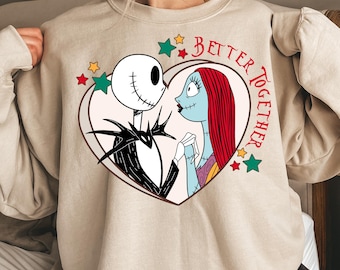 Jack and Sally Valentine Shirt & Sweatshirt, Nightmare Matching Valentine Tee, Jack and Sally Be Mine Shirt, Couples Holiday Gift Shirt