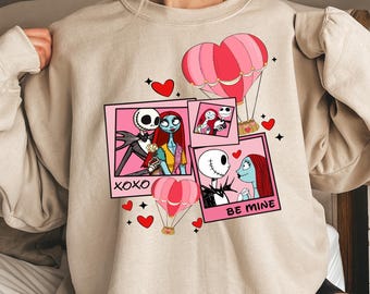 Jack and Sally Matching Shirt & Sweatshirt, Nightmare Valentine Sweatshirt, Jack and Sally Be Mine Shirt, Couples Valentine Gift Tee