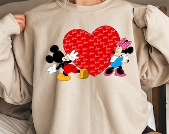 Moletom e camiseta Disney Mickey Minnie Amor Dia dos Namorados, Camiseta Mickey Minnie Dia dos Namorados, Camiseta Beijo Amor Dia dos Namorados, Suéter Combinando