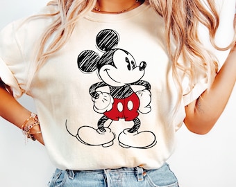 Disney Classic Micky Maus Pose Sweatshirt, Mickey Shirt, Disneyland Urlaub Urlaub T-Shirt, Vintage Disney Retro Shirt, Disney Reise T-Shirt