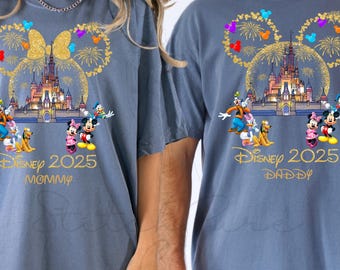 Custom Disney Minnie & Mickey Shirt, Disney Family Vacation Shirt, Personalized Family Matching Shirt, Custom  Disneyworld Family Trip Shirt