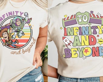 T-shirt Comfort Colors® To Infinity And Beyond, Buzz And Woody-shirt, Disney Friends-shirt, Disney Toy Story-shirt, Disney Toy Story-T-shirt