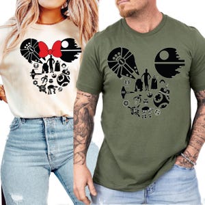 Mickey And Minnie Death Star Shirt, Star Wars Shirt, Disney World Shirt, Star Wars Gift, Star Wars Disney Couple Shirt, Star Wars Sweatshirt