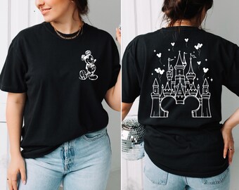 Camiseta divertida del Castillo de Mickey, camiseta minimalista de Disney, camiseta vintage de Disney, camiseta del Reino Mágico, camiseta del Globo del Castillo, camiseta de Mickey de Disney