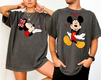 Mickey and Minnie Valentine Shirt & Sweatshirt, Valentine's Day Tee, Disney Couple Lover Design, Mickey Minnie Mr Mrs Honeymoon Gift