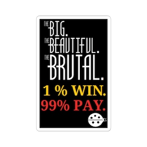 Sticker anti-atout : grand et beau sticker satire politique brutal pour les manifestants et les militants