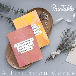 48 Printable Affirmation Cards – Mystical Manifestation Deck – Digital Self Discovery Tool – Pull a Card, Unlock a Message