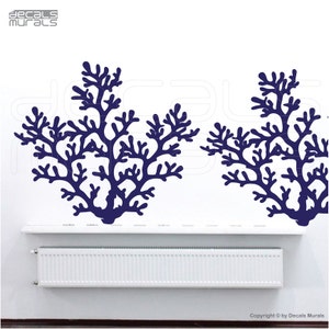 Wall decals large CORAL REEF BRANCH Vinyl art interior decor by Decals Murals 30x34 image 1