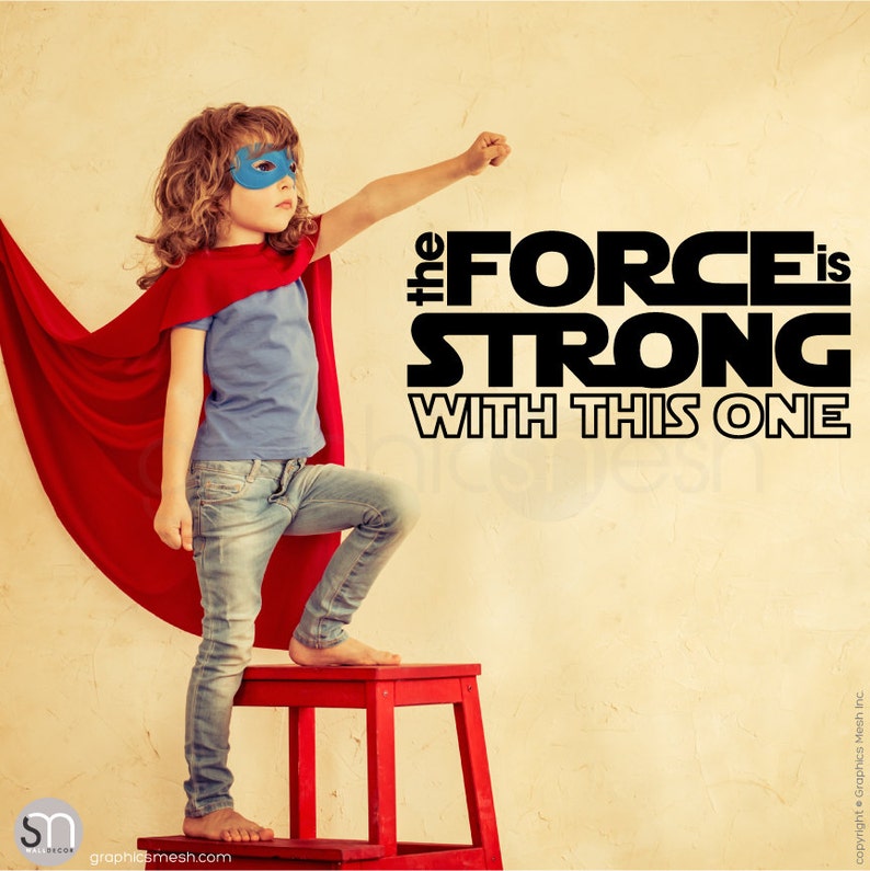 STAR WARS Quote Wall Decals the Force is Strong With Etsy