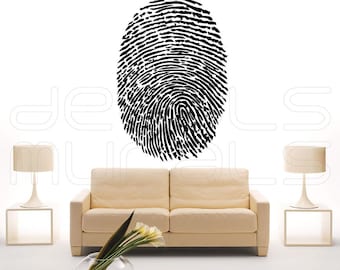 Wall decals THUMBPRINT large interior decor by Decals Murals 51x34
