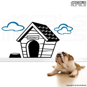 Wall decals DOG HOUSE Personalized vinyl art stickers interior decor by Decals Murals (22x44)