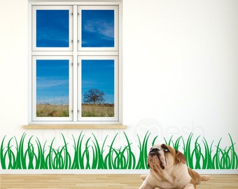 GRASS WALL DECALS Interior decor vinyl art stickers