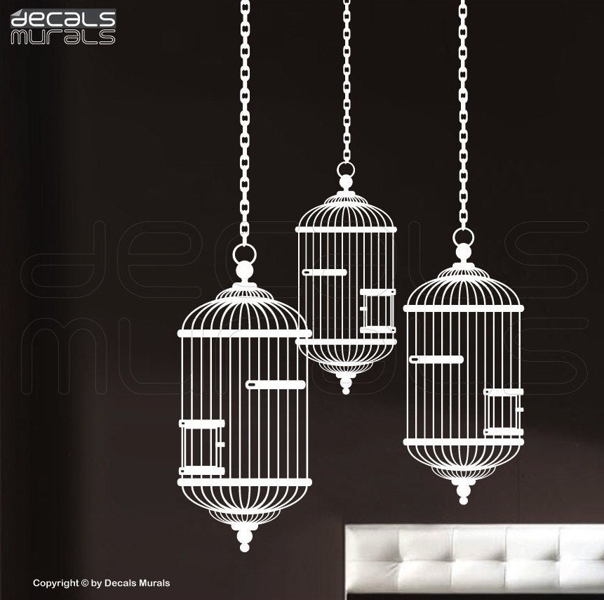 Curated visual reference: Visual Reference: Wall Decals Bird Cages Vinyl Art Removable Stickers Interior Decor