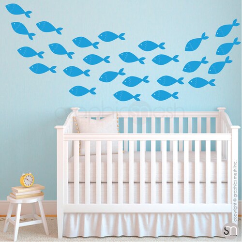 Fish Wall Decals Nursery Decal Children Wall Decal Fish Etsy