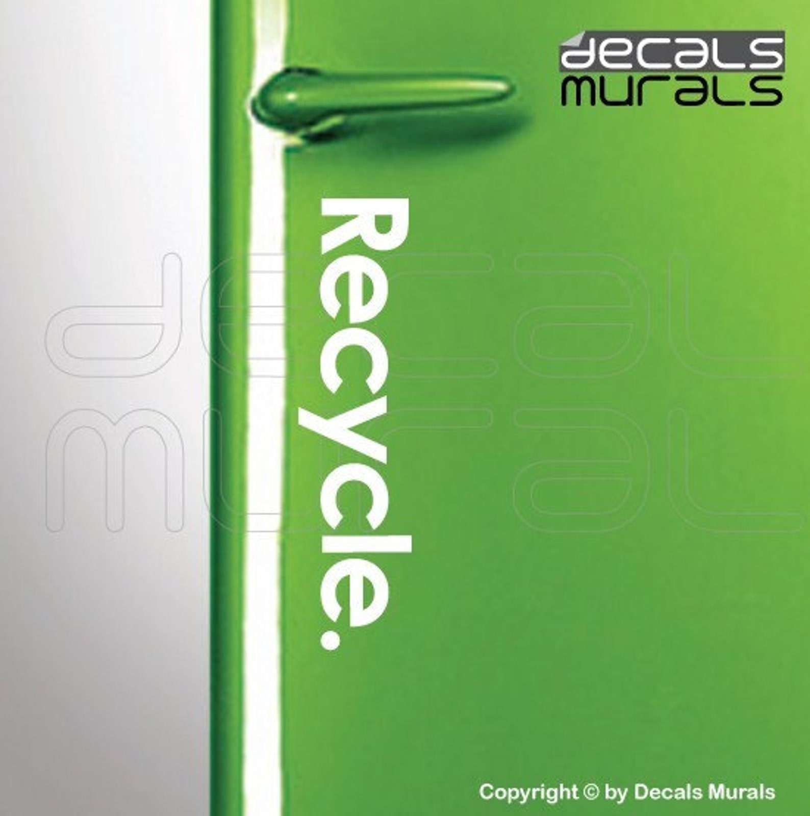 Wall Decal RECYCLE Vinyl Lettering Stickers Decor by Decals Etsy