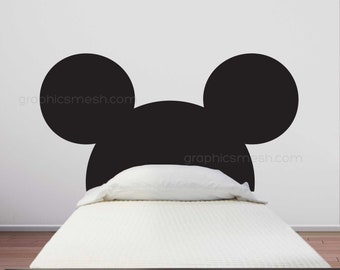 Mickey Mouse Inspired DECAL HEADBOARD Mickey ears wall decals by GraphicsMesh