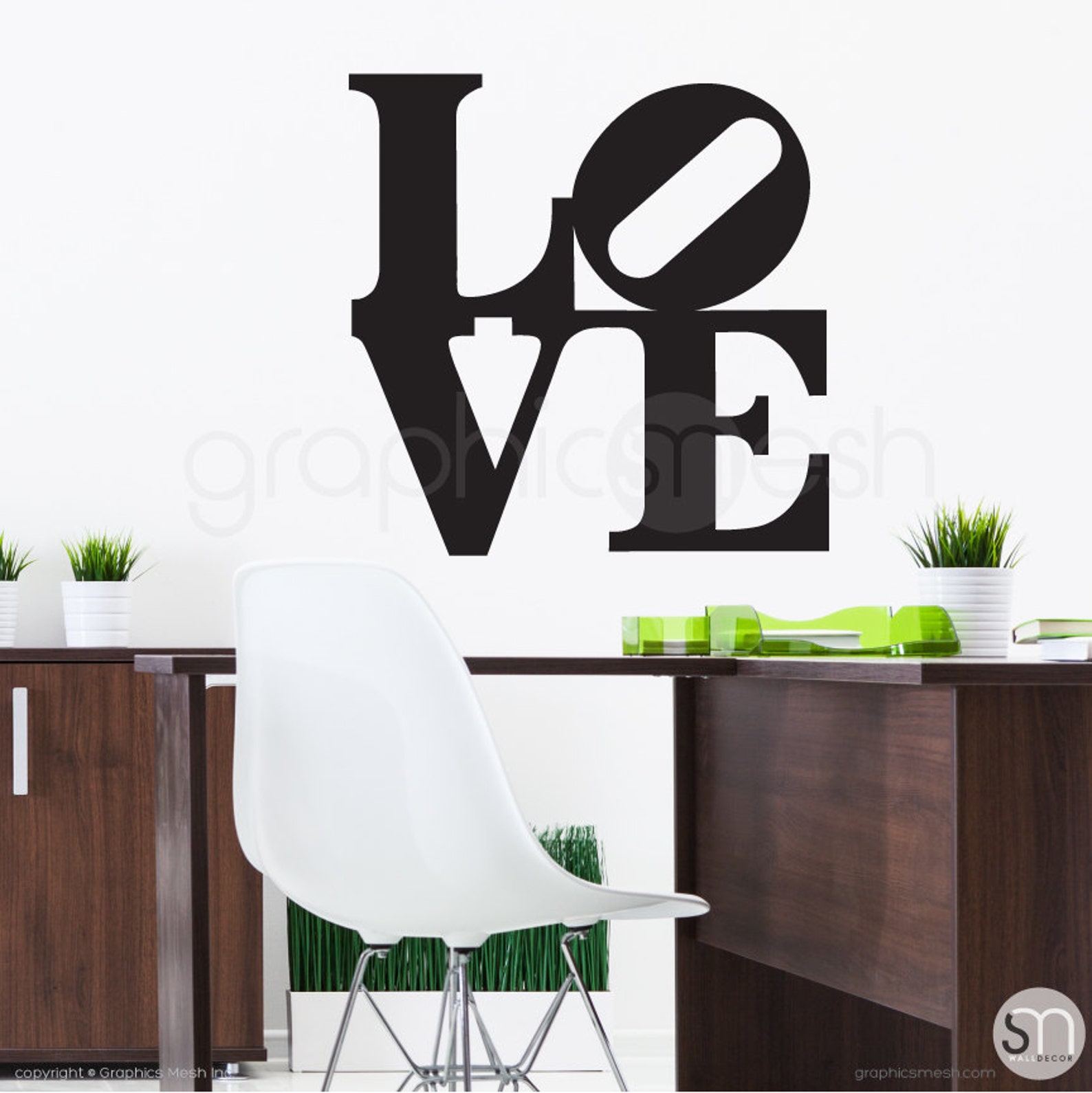 LOVE POP ART wall decal Interior wall decor by GraphicsMesh Etsy