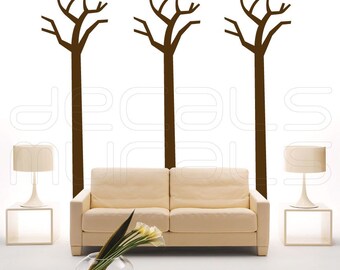 Wall decals TALL SIMPLE TREES Vinyl stickers - Art graphics for walls by Decals Murals - Large