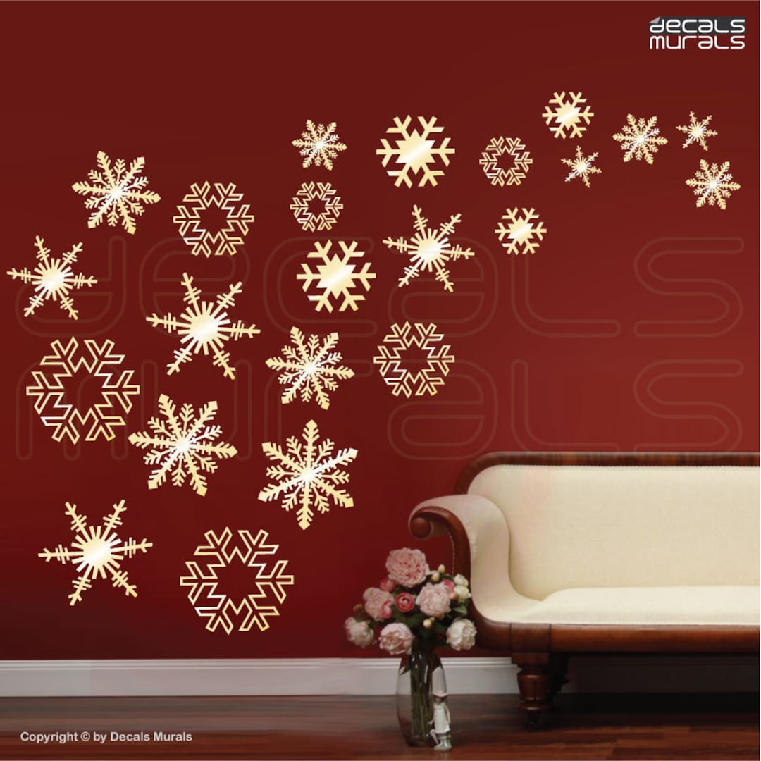 Wall Decals SNOWFLAKES FALLING Holidays Christmas Wall Decor Etsy