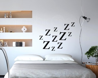 Wall decals ZZZzzzz Vinyl lettering interior modern decor - Wall stickers by Graphics Mesh