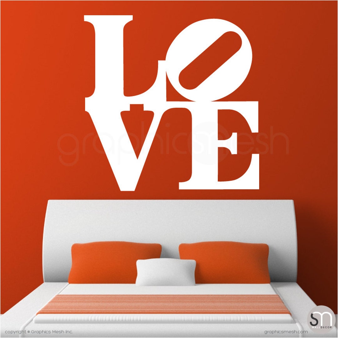 Oversized LOVE POP ART Wall Decal Interior Wall Decor by Etsy