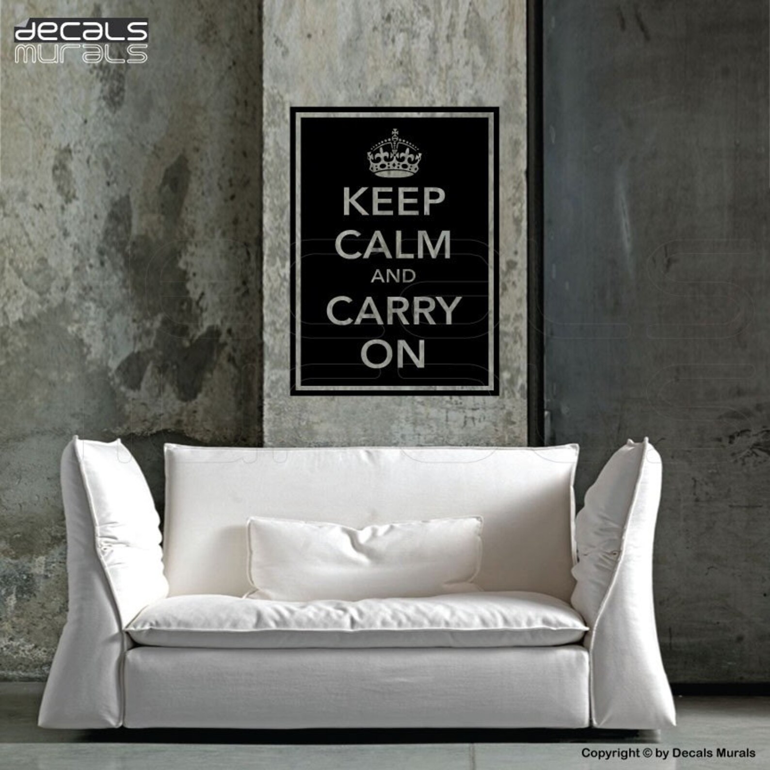 Keep Calm and Carry on WALL DECALS Quotes Quote Lettering by Etsy