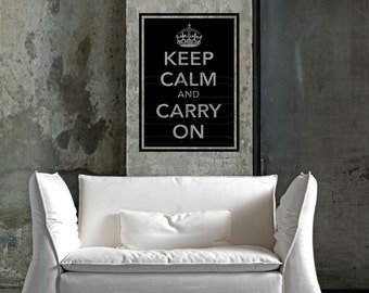 Keep calm and Carry On WALL DECALS Quotes - Quote Lettering by Decals Murals (22x28)