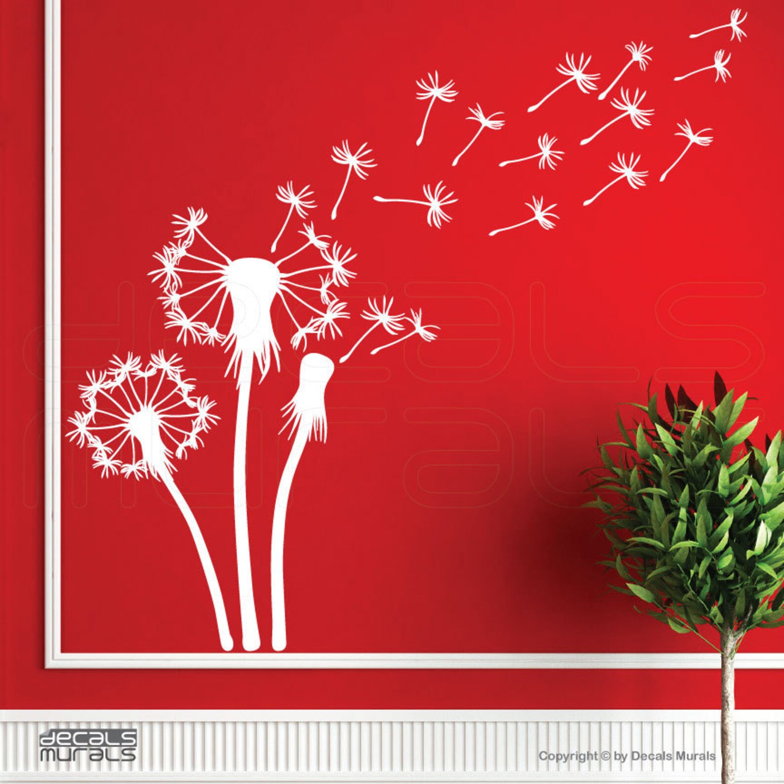 Wall Decals DANDELIONS Wall Art Decor Vinyl Decal Stickers by Etsy