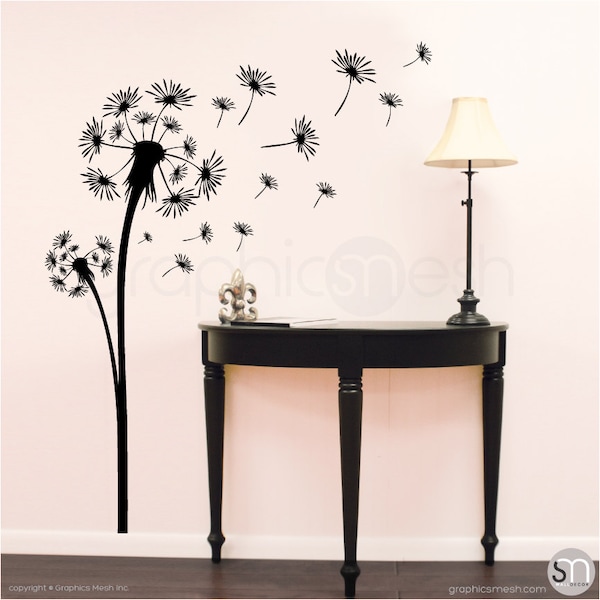 Dandelion Wall Decal Etsy