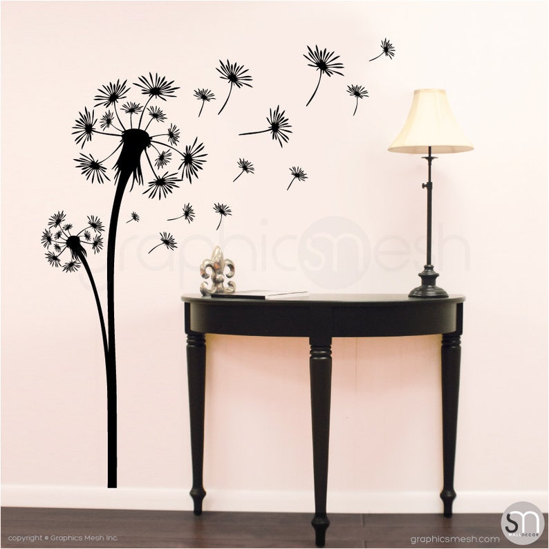 Wall decals DANDELION FLORAL DECAL Vinyl art decor sticker image 1