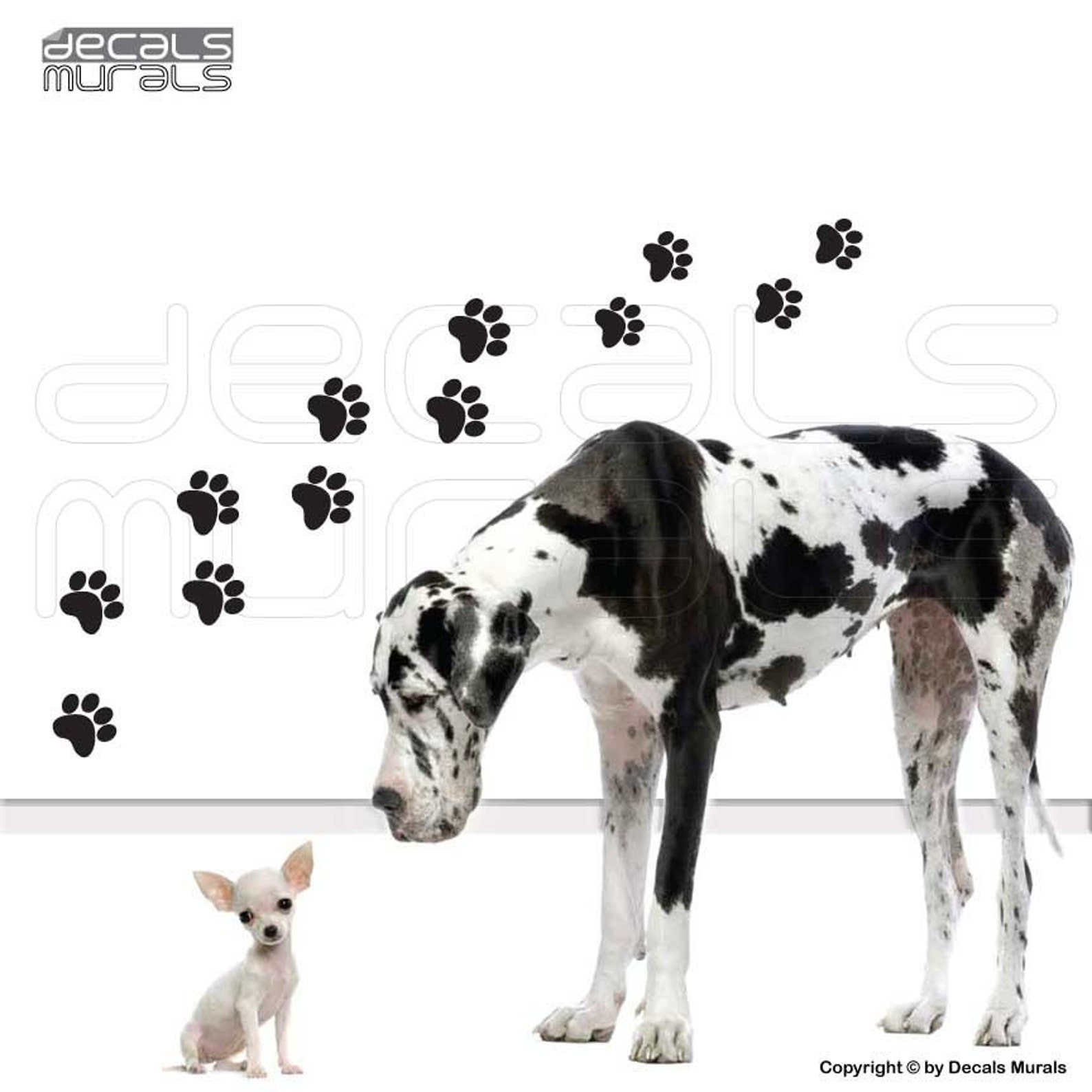 Wall Decals DOG PAW PRINTS Vinyl Stickers Art Decal Decor by Etsy
