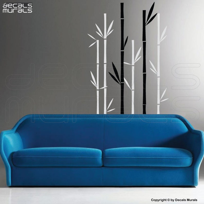 Wall Decals GEOMETRIC BAMBOO Vinyl Art Stickers Interior Etsy