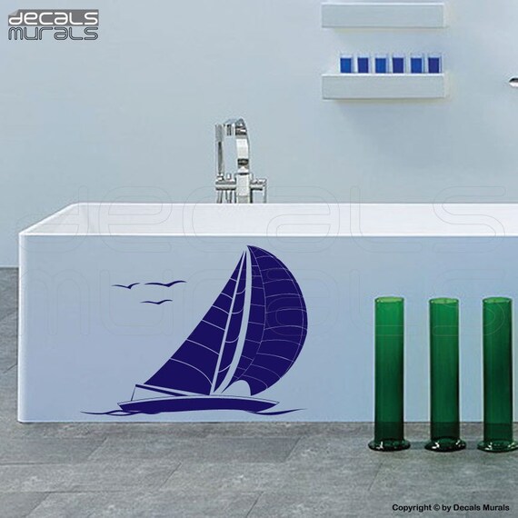 Wall Decals Yacht Sailboat Wall Art Stickers By Decals Murals Etsy