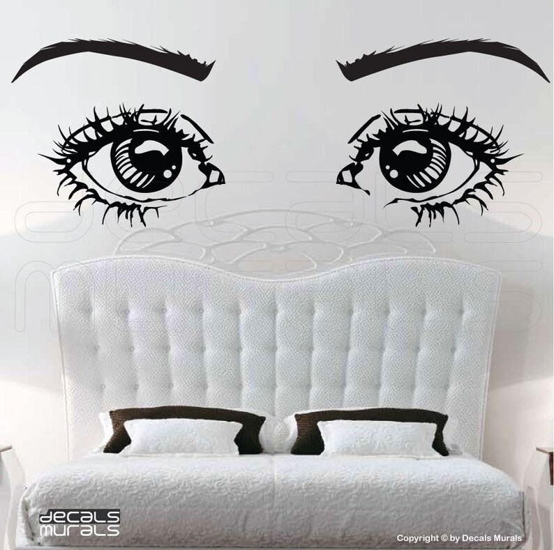 wall decals eyes on you large vinyl art surface graphics | etsy