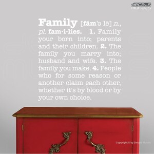 Wall decals FAMILY DEFINITION quote vinyl stickers lettering by Decals Murals 22x22 image 2