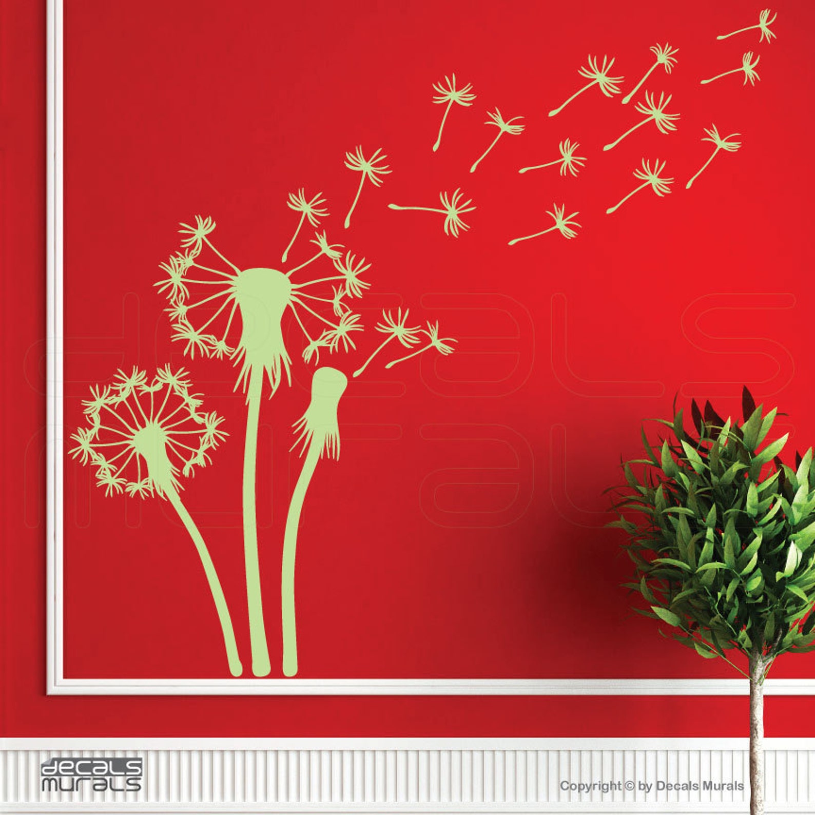 Wall Decals DANDELIONS Wall Art Decor Vinyl Decal Stickers by Etsy