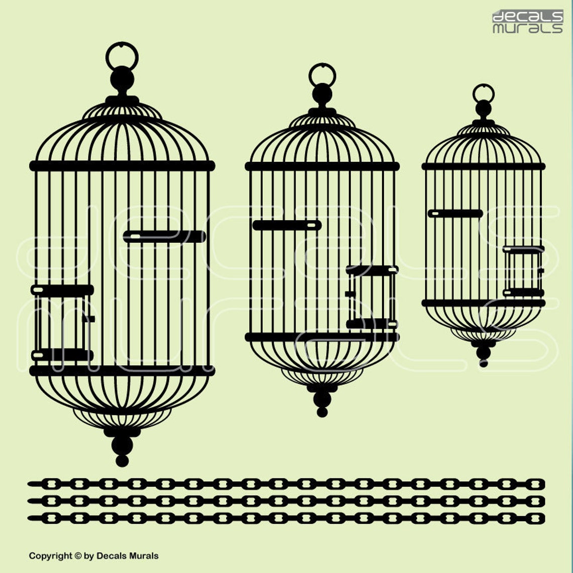 Photo inspiration: Picture Idea: Wall Decal Bird Cages Modern Vinyl Art Stickers Decor By