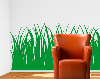 Tall GRASS WALL DECALS vinyl stickers - 35 inches tall - Interior decor - Nursery decorating