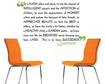 Emerson Quote Wall Decal: Vinyl Lettering Art (25x40)