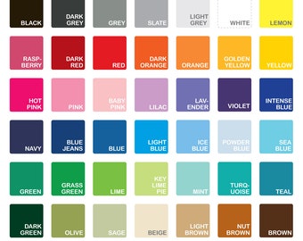 COLOR SAMPLES Vinyl for wall decals from Decals Murals