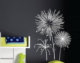 Wall decals FIREWORKS vinyl art stickers - Wall graphics for modern interior decorating by DECALS MURALS