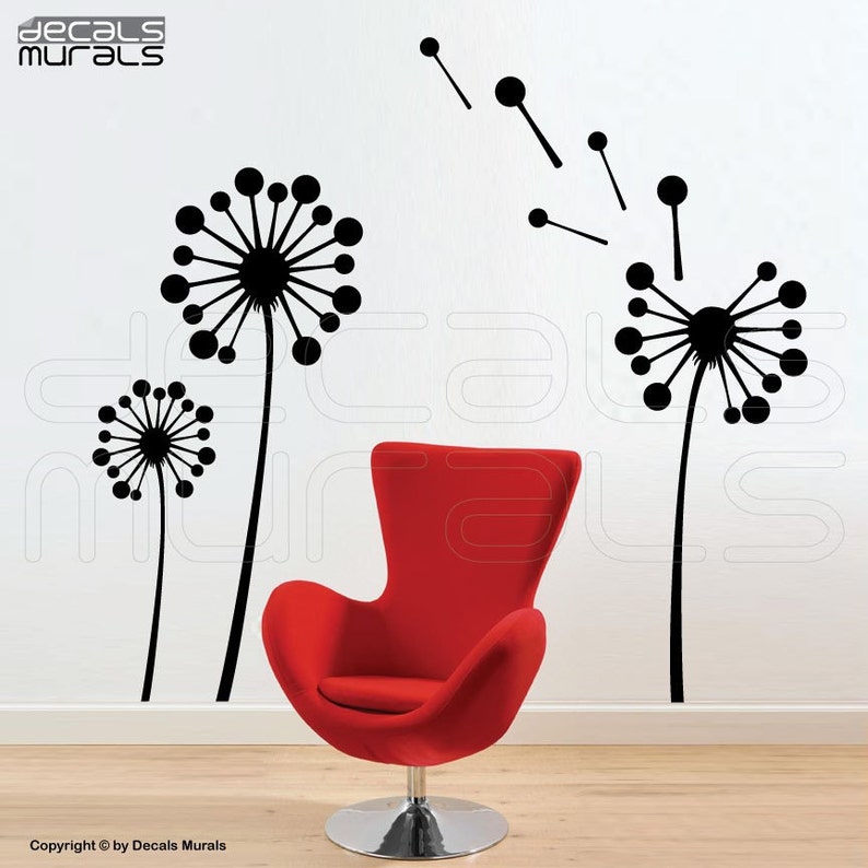 Wall Decals GEOMETRIC DANDELIONS Vinyl Art Decor Stickers by Decals ...