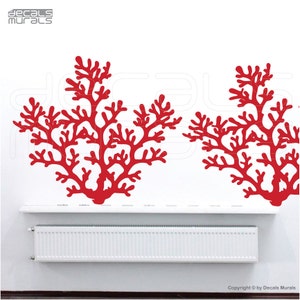 Wall decals large CORAL REEF BRANCH Vinyl art interior decor by Decals Murals 30x34 image 3