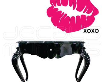 Wall decals POP ART LIPS a big kiss xoxo surface graphics by Decals Murals