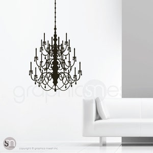 Wall decals CRYSTAL CHANDELIER Surface graphics Modern interior decor by Decals Murals