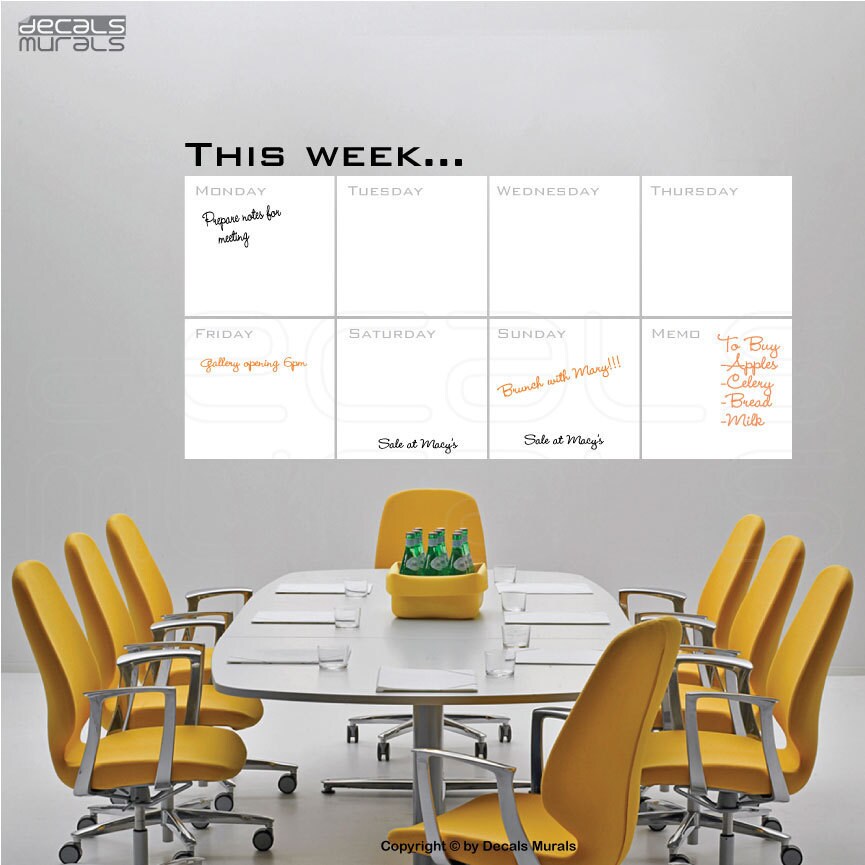 Dry erase THIS WEEK Writable erasable wall decals Removable Etsy
