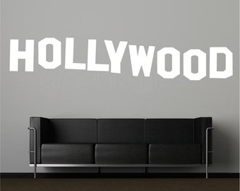 HOLLYWOOD SIGN wall decals - Interior decor - home & office surface graphics  (28x140)