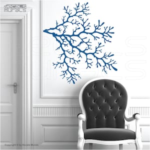 Wall decals 4 CORAL REEF BRANCHES Vinyl art Marine decal Ocean interior decor Coral nursery stickers by Decals Murals 29x32 image 3