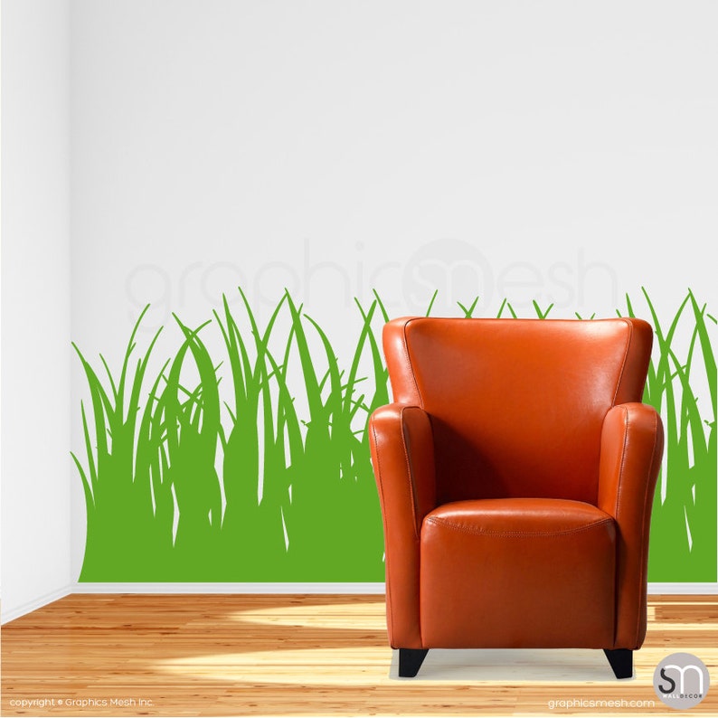 tall grass wall decals vinyl stickers interior decor | etsy